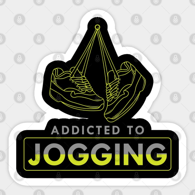 Jogging with Shoes Sticker by Markus Schnabel